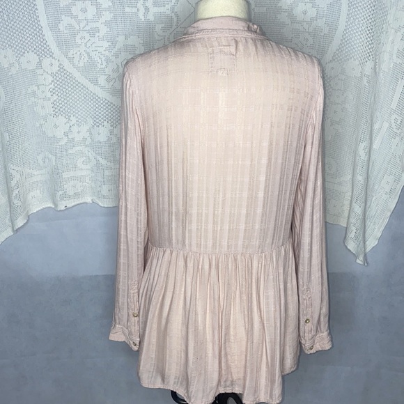 American eagle Dusty Rose L/S peplum szM - Picture 4 of 5